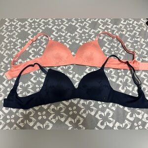 Tommy john lightly lined second skin wireless bra set of 2 - Pink and Navy